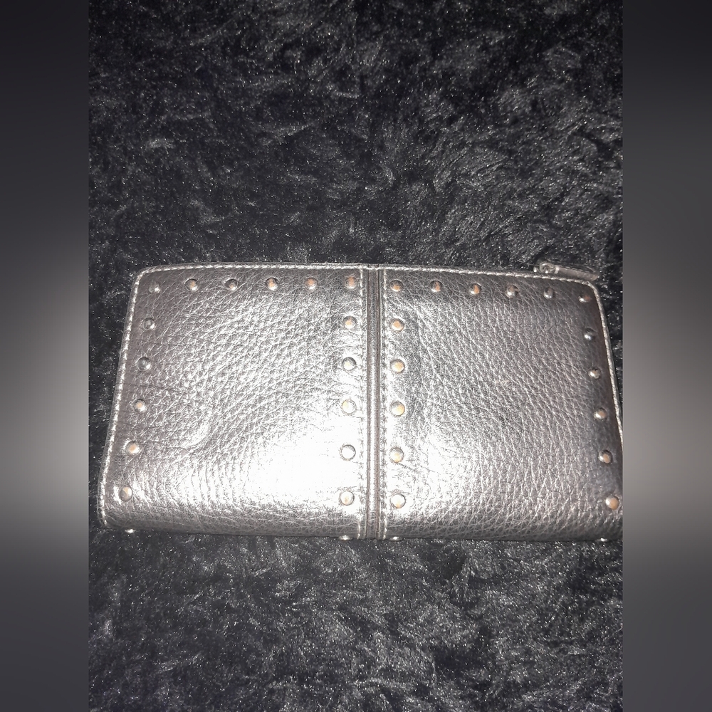 Michael Kors Gunmetal Studded Astor Wallet